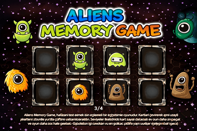Aliens Memory Game