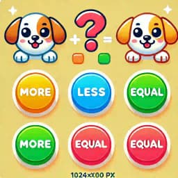 More, less or equal icon