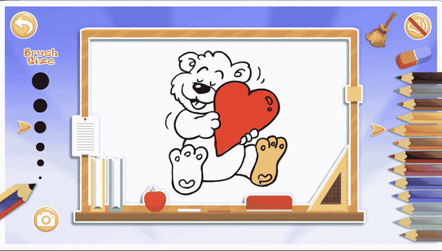 Cartoon Coloring Book Game screenshot