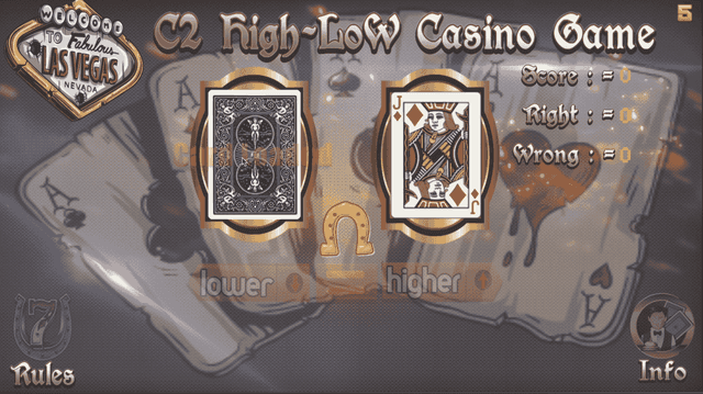 High-Low Casino Game